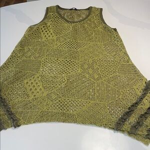 Women’s Olive Green Crochet Tank Top